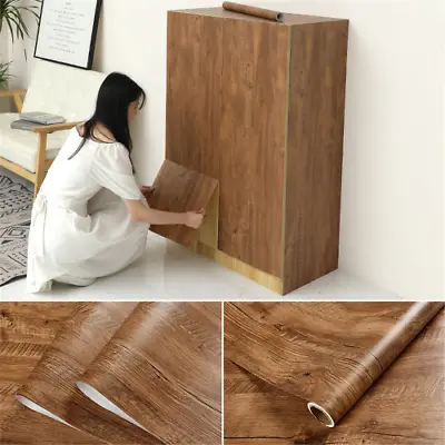 WoodGrain Wallpaper Waterproof Self Adhesive  Contact Paper For Countertop Vinyl • $21.27