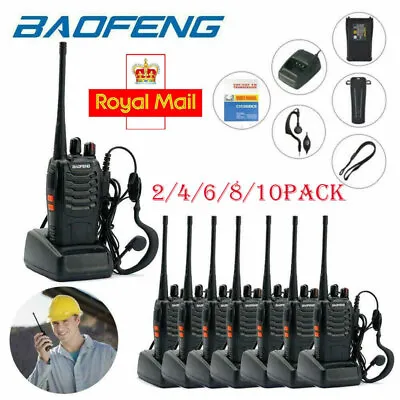 10X Baofeng BF-888S 400-470MHz 2 Way Radio Walkie Talkie 1500mAh Long Range Lot • £62.99