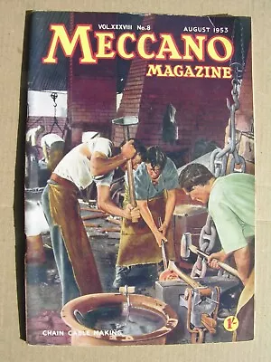 1953 MECCANO MAGAZINE Aug Waterloo Air Terminal Owen Falls Uganda B-47 Stratojet • $9.95