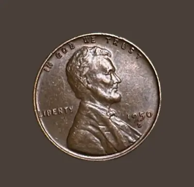 1950 D Lincoln Wheat Cent US Coin One 1c Denver 6272N EXTRA FINE • $0.99