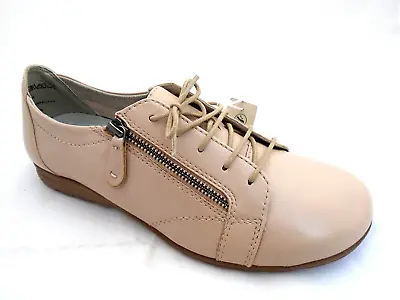 £29.95 • Buy Jana Beige Leather Lace Zip Up Flat Ladies Trainers Shoes Uk 6.5 -eur 40