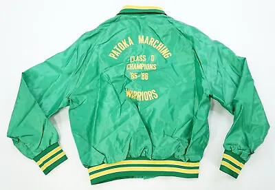 Rare VTG HILTON Aristo Jac Patoka HS Marching Band 1985-1986 Satin Jacket 80s M • $34.99