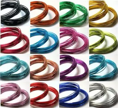 ALUMINIUM JEWELLERY CRAFT WIRE 0.8mm 1mm 1.5mm 2mm 20 COLOUR CHOICE 10mtrs - 6mt • £2.49