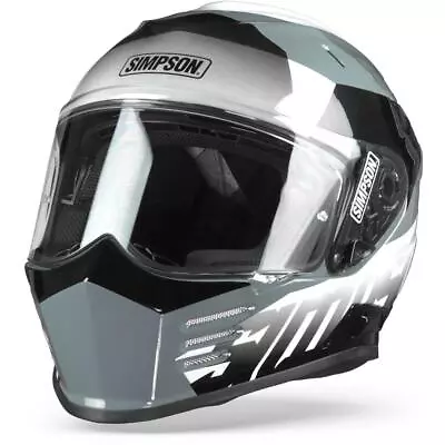 Simpson Venom Army Black Grey White Full Face Helmet - New! Fast Shipping! • $187.79