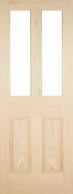 Victorian Oak 2 Light Satin / Obscure / Frosted Glass Internal Door • £159.99