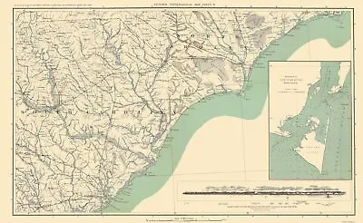 Civil War - Cape Fear River Entrance - Bien 1895 - 23.00 X 37.33 • $94.95