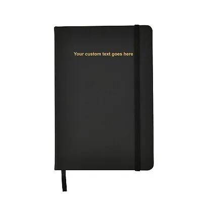 Personalized A5 Hardback Cover & Ribbon Marker With Elastic Closure Note • £9.99