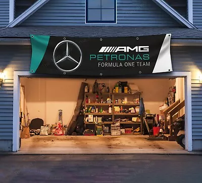 Mercedes Benz AMG 2x8 Ft Banner Petronas Formula One Team Flag Garden Wall Decor • $17.95