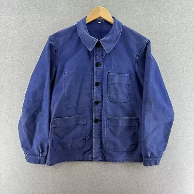 Vintage Adolphe Lafont Mens Jacket Blue 44 Chore 50s/60s Moleskin Workwear • $100.90