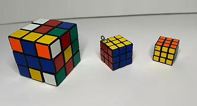 VTG Rubik's Cube 1980 LOT Of 3 - Different Sizes - Smooth Movement On ORIGINAL • $19.97