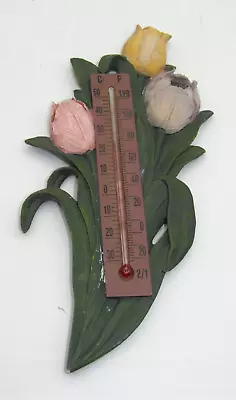 Vintage Acu-rite Chaney Instrument Co.  Tulips  Wall Thermometer (8.25 ) • $19