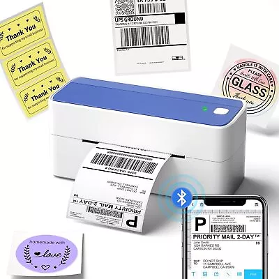 Thermal Shipping Barcode Label Printer 4x6 Wireless Bluetooth Label Printer LOT • $18.99