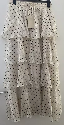 £10.50 • Buy Y.A.S POLKA DOT MAXI SKIRT With Tiered Ruffles  SIZE 12 RRP £65