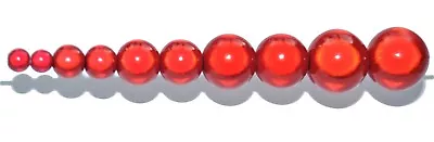 Pangaeawalker AAA Quality Round Miracle Beads Of 4 5 6 8 10 12 Mm Red • £1.99