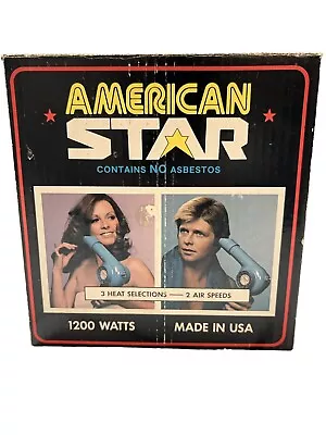 $69.45 • Buy Vintage American Star Blow Dryer Hair Salon In Box Works Movie Prop 1970s 70s