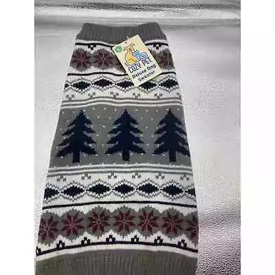 (1) NEW Cozy Pet Dog Knit Sweater LARGE - Snowflake & Christmas Tree Pattern • $12