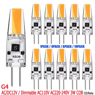 10Pack G4 COB LED Bulb Lamp 3W Dimmable AC110V For 20W Halogen Light Replacement • $9.69