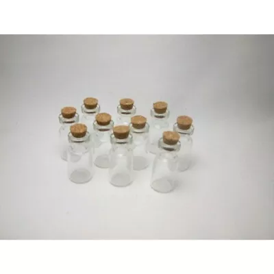 Miniature Glass Vials Bag Of 10 Crafting Small Glass Bottles • $8.54