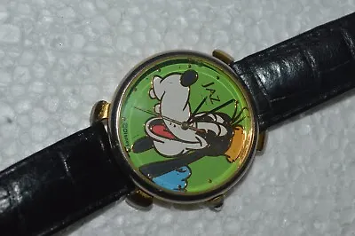 Jaz Paris Disney Goofy Watch Y481-XO56 Quartz Japan 33mm Tested Works Fine  • $63.74
