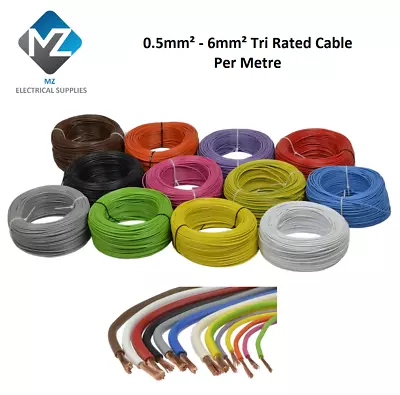 0.5mm² - 6mm² Tri Rated Cable Panel Electrical Wire Loom Car Van Price Per Metre • £1.86