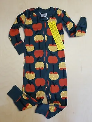 NWT HANNA ANDERSSON CANDY APPLES HALLOWEEN ZIPPER SLEEPER PAJAMA 70 6-12 M • $26.99