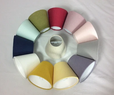 £42.49 • Buy Candle Lampshades Linen, Red, Pink, Grey, Lilac, Mustard, Black, Green, Blue