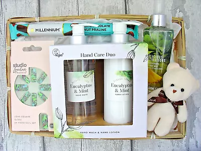 Womens Small Gift Hamper For Her Birthday Pamper Spa Box Basket Teddy Friend • £20.99