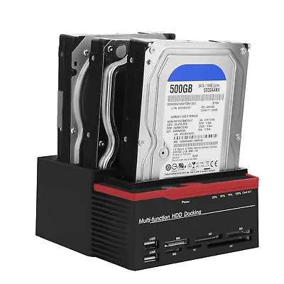 External Triple 2.5'/3.5'   IDE HDD Hard Drive Docking Station Card Reader HY • $41.94