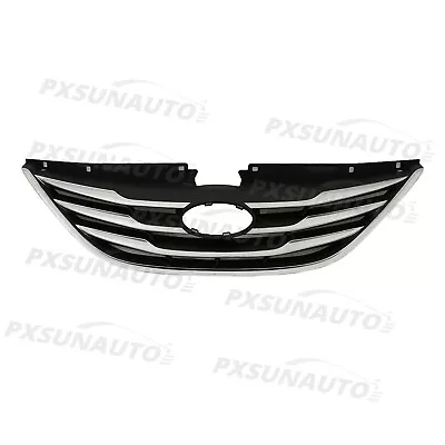 Fit Hyundai Sonata 2011 2012 2013 2014 Front Bumper Upper Grille Chrome&Black • $29.99