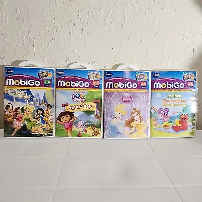 4 MobiGo VTech Kids Game Lot -  Disney Dora Sesame Talents  • $11.99