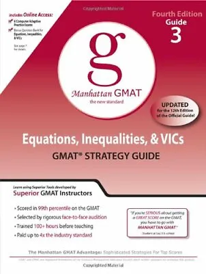Equations Inequalities And VIC's GMAT Preparation Guide (Manhattan GMAT Prep • £9.09