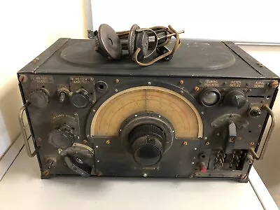 Vintage Ww2 Receiver With Headphones A M Stamped R1155a • £52