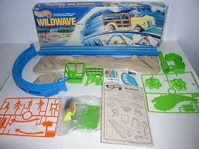 Vintage 1989 Mattel Hot Wheels WILDWAVE STUNT SET Complete NOS Open Box • $200