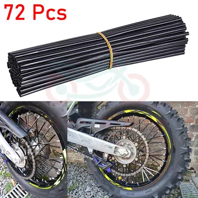$8.95 • Buy 72x Motorcycle Dirt Bike Spoke Skins Covers Wraps Wheel Rim Guard Protector ATV