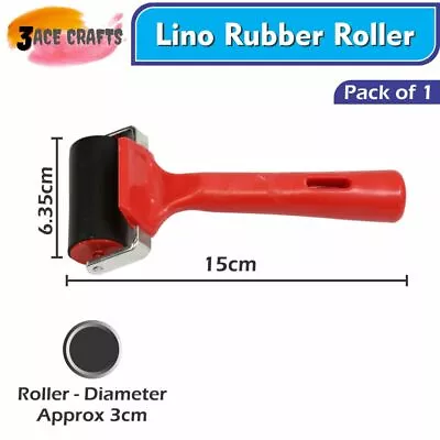 Hard Rubber Roller Printing Ink Lino Brayer Art Craft Printing Tool Length 135mm • £8.99