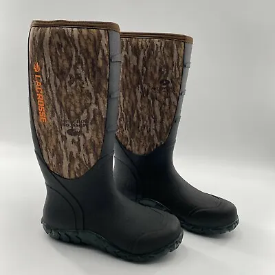 Lacrosse Men's 4x Alpha Lite Boots Rubber Hunting Boots 16  Sz 7 Mossy Oak Camo • $70