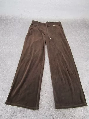 Michael Kors Pants Womens Medium Velour Brown Y2k Wide Leg • $19.99