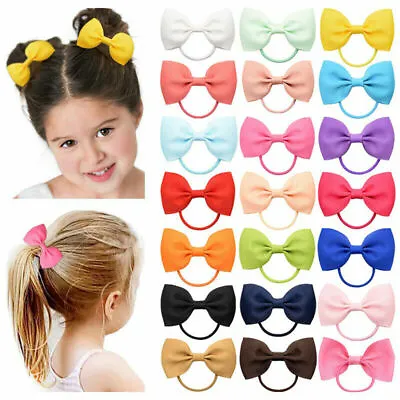 $3.62 • Buy Baby Children Handmade Colourful Rubber Band Bow Cute Hair Ties Hair Accessories