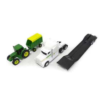 $19 • Buy John Deere Kids Die-Cast Farm 1:64 Vehicle Mini Semi Hauler Truck Toys 3y+ White