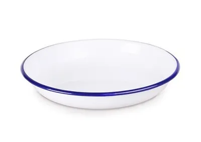 Falcon Enamel Rice Pasta Plate Bowl 22cm Classic White Enamelware Dish Camping • £9.09