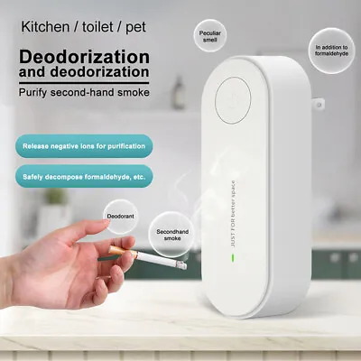 Wall-Mounted Mini Air Purifier Anion Freshener Ioniser Home Cleaner Dust Remover • £8.29