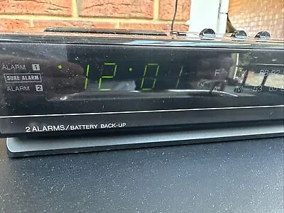 Vintage Panasonic Model RC 6090 AM FM 2 Band Digital Alarm Clock Radio Tested • $25