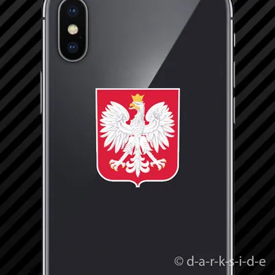 (2x) Polish Coat Of Arms Cell Phone Sticker Mobile Poland Flag POL PL • $3.99