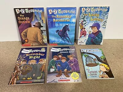 6 A To Z Mysteries CALENDAR MYSTERY CHAPTER BOOK SET Child 2nd Lot Ron Roy Kids • $8.10