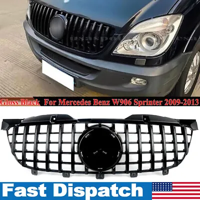 Glossy Black GT R Front Racing Grille For Mercedes Benz Sprinter W906 2009-2013 • $193.59