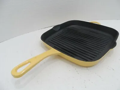 $36.99 • Buy Technique Square Grill Skillet Enamel Cast Iron Cookware Bright Yellow 10  X 10 