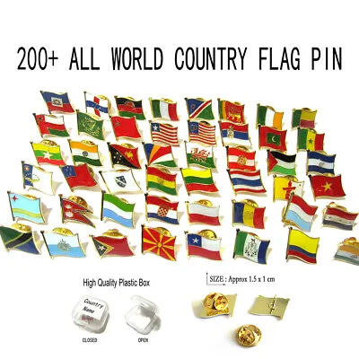 200+ COUNTRY National Country Flag Lapel Pin Badge Brooches Metal With Box • $2.98