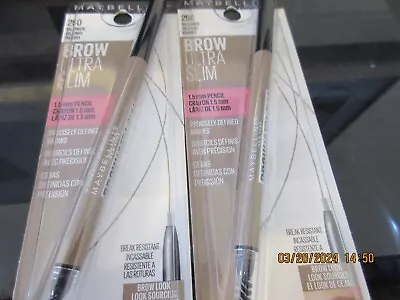 2 Pack Maybelline Brow Ultra Slim Eyebrow Definer Pencil Blonde 250 • $17.99