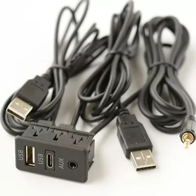 PD USB Port Charger AUX Extension Cable Adapter Car Boat Dash Flush Mount 1.5M • $17