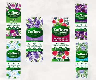 Zoflora Concentrated Bacterial Disinfectant 120ml 9 Fragrance Types*GREAT PRICE* • £5.99